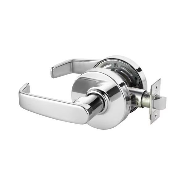 Passage Cylindrical Lock Grade 2 with L Lever and L Rose and ASA Strike Bright Chrome, Sargent, Mfr#: 287U15LL26